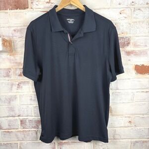 UNTUCKit Mens Navy Supima Cotton Polo Sz L Wrinkle Free Regular Fit Smart Casual